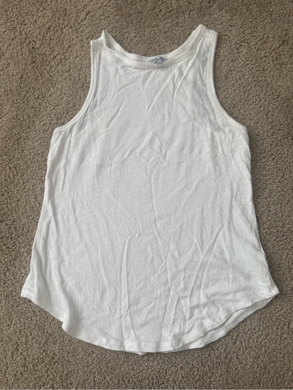 Kismet White Ribbed Tank Top - Sleeveless Classic